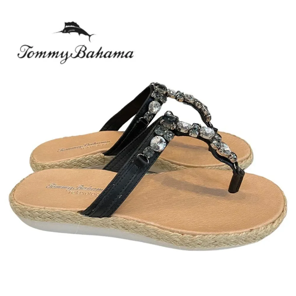 NEW Tommy Bahama Women's Ilysa Jeweled Slide Sandals 6